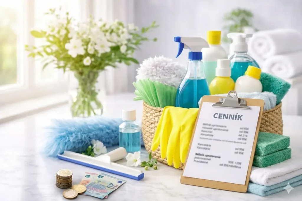 Cenník upratovania domácností a firiem - doplnkové služby - Upratovanie IVA